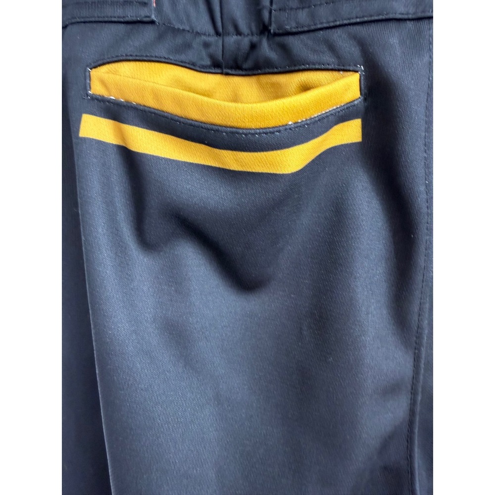Warstic Mens Baseball Pants Small Black Gold Stripe Sports Uniform Gorpcore - Picture 12 of 15